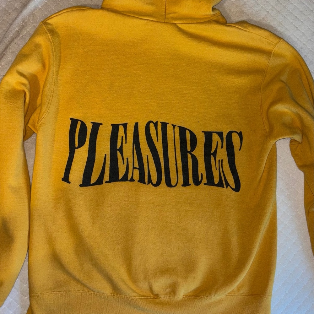 Pleasures yellow hoodie